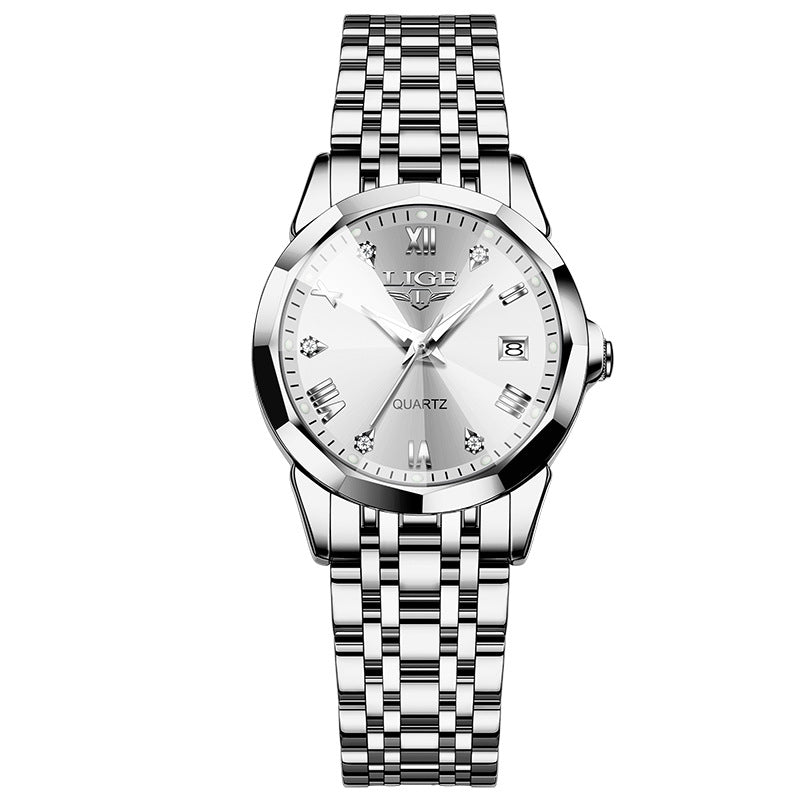 Elegant Stainless Steel Women’s Watch