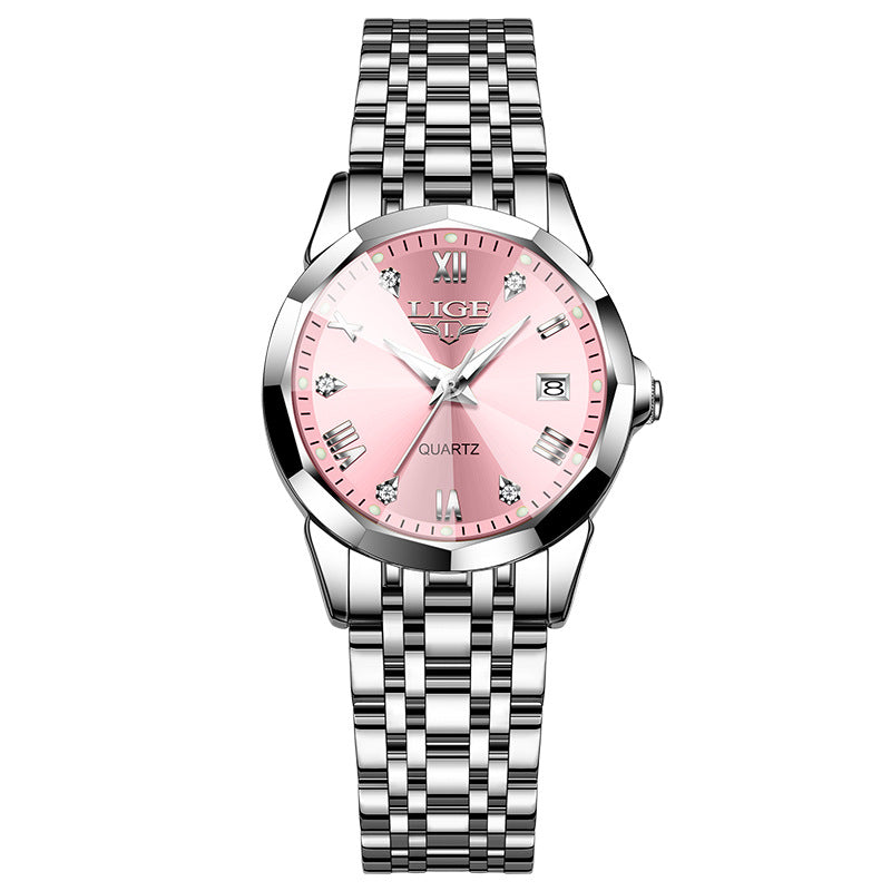 Elegant Stainless Steel Women’s Watch
